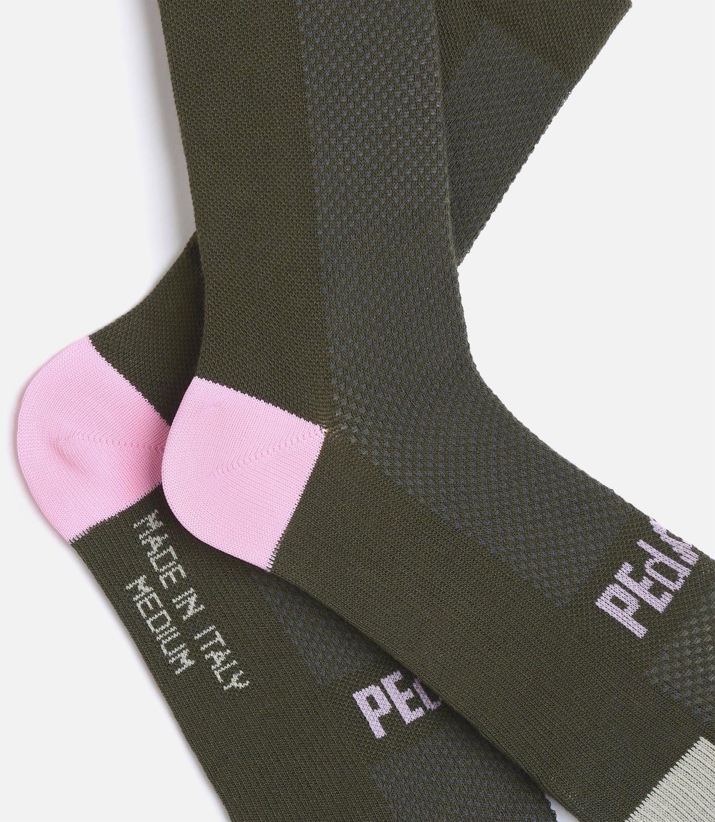 24WSSEL11PE_2_cycling socks green element detail pedaled