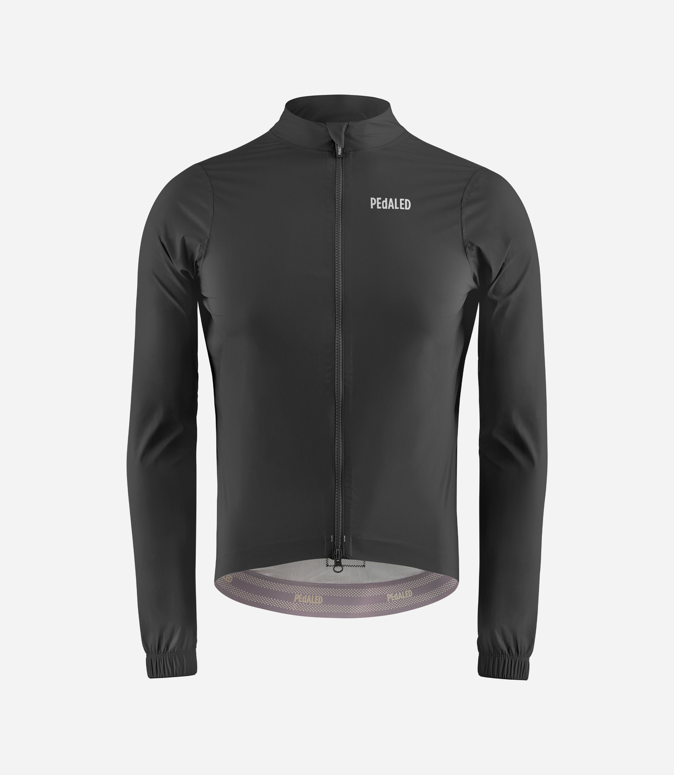 24WWJEL00PE_1_men cycling jacket waterproof black element front pedaled