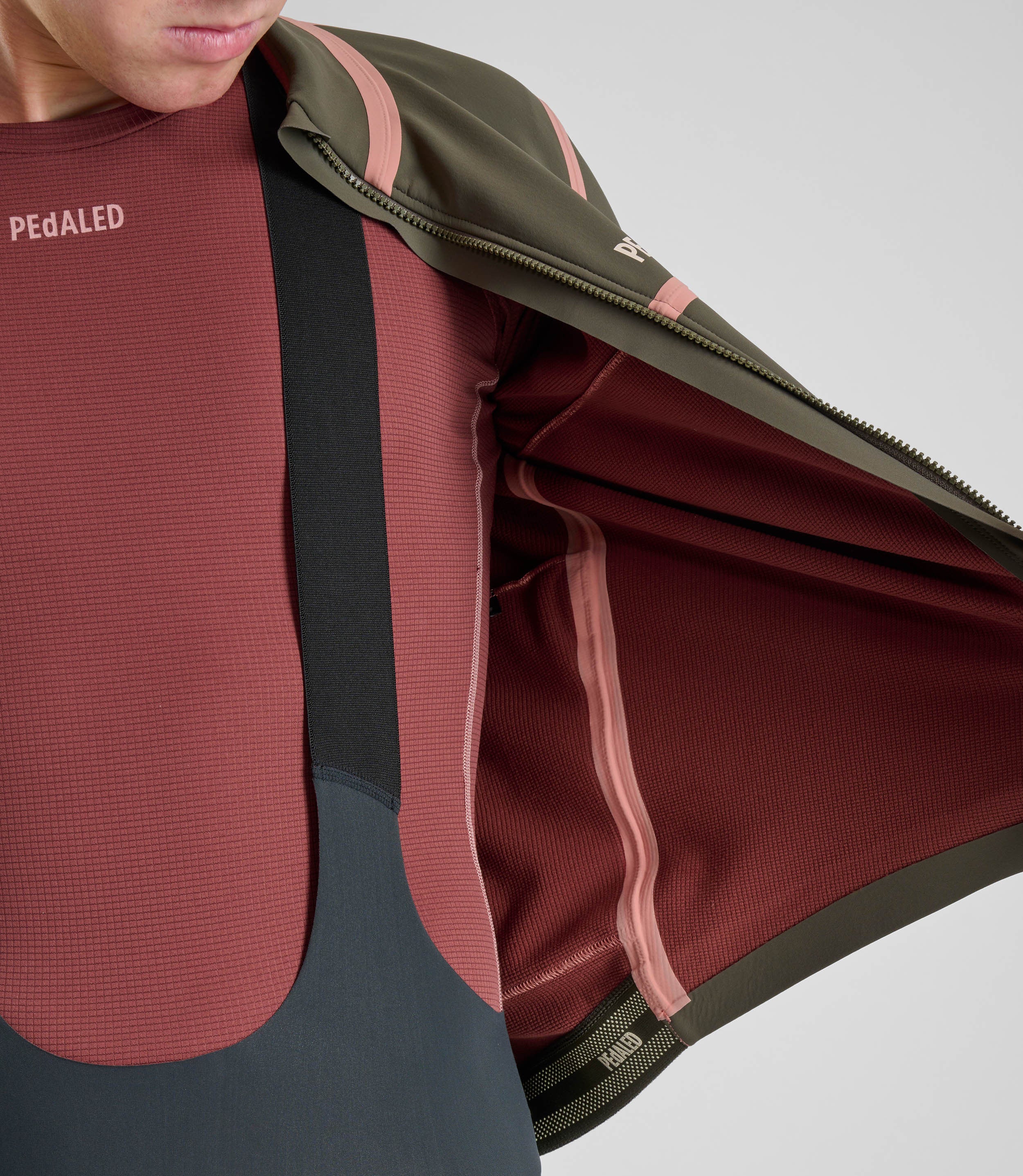 PEdALED ODYSSEY SHELL JACKET（DARK RED） Winter Waterproof Hooded Cycling Jacket - Dark Red | PEdALED