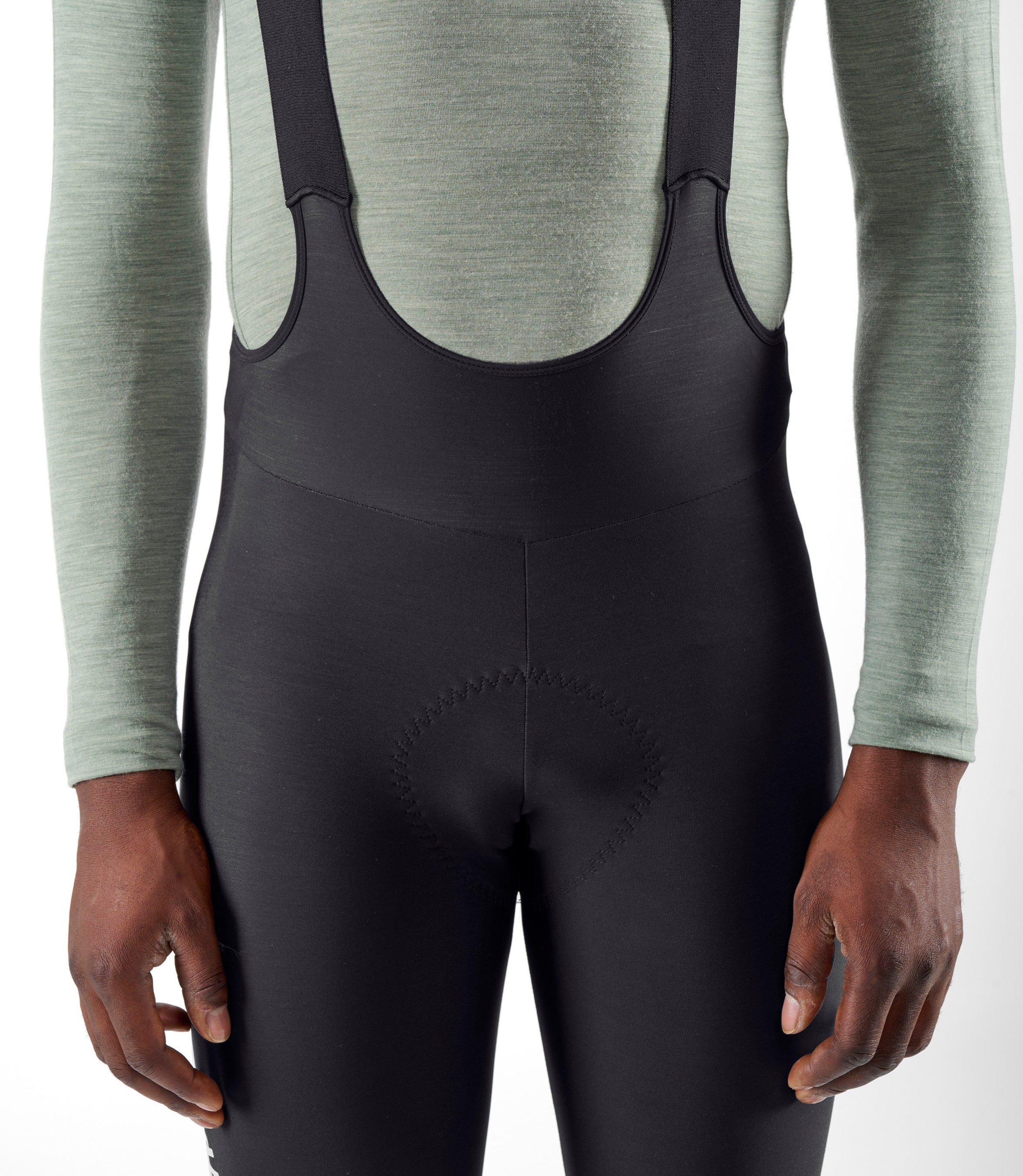 Men's Winter Road Cycling Bib Tights Black PEdALED