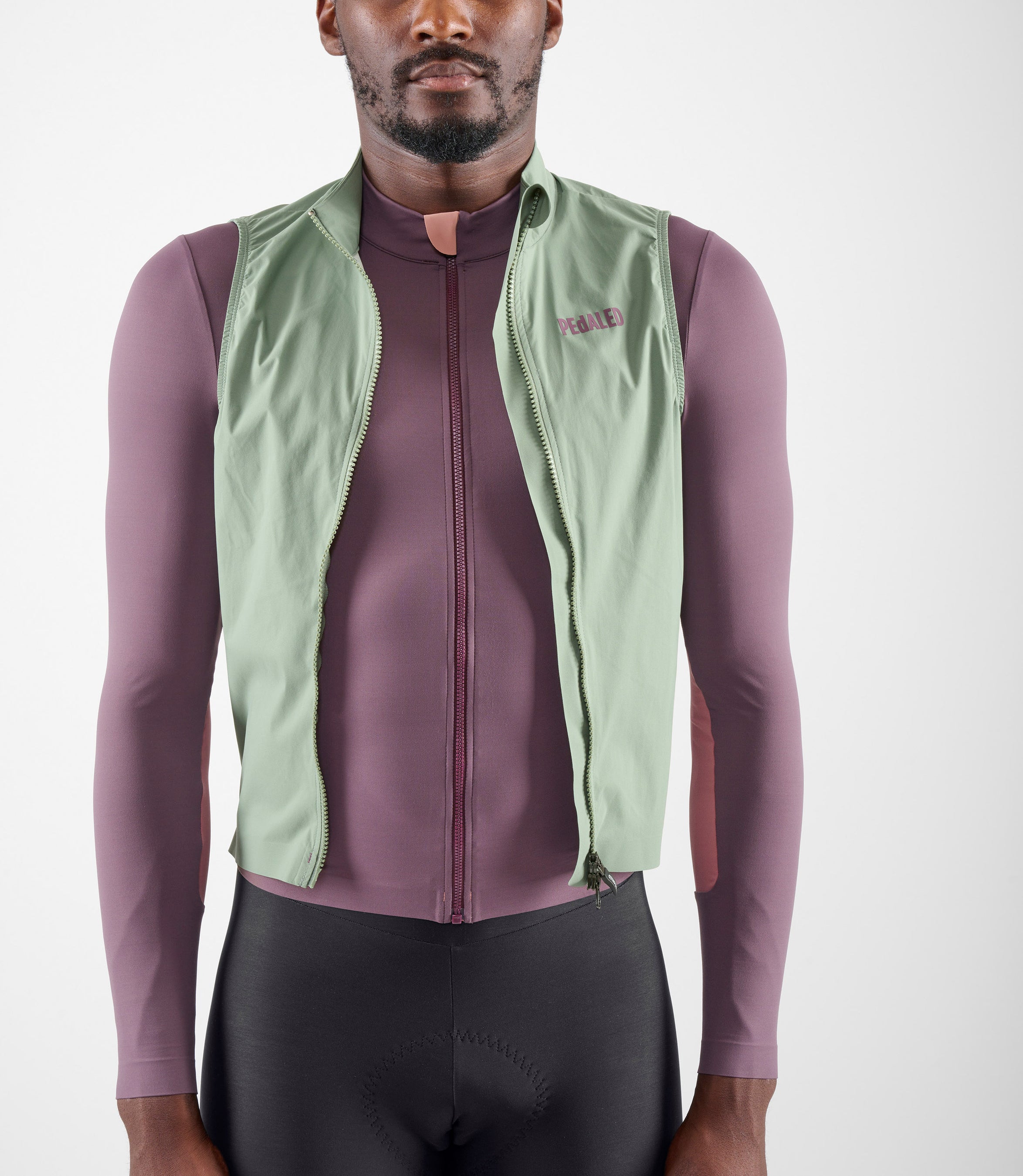pedaled vest Waterproof Winter Vest Green for Men