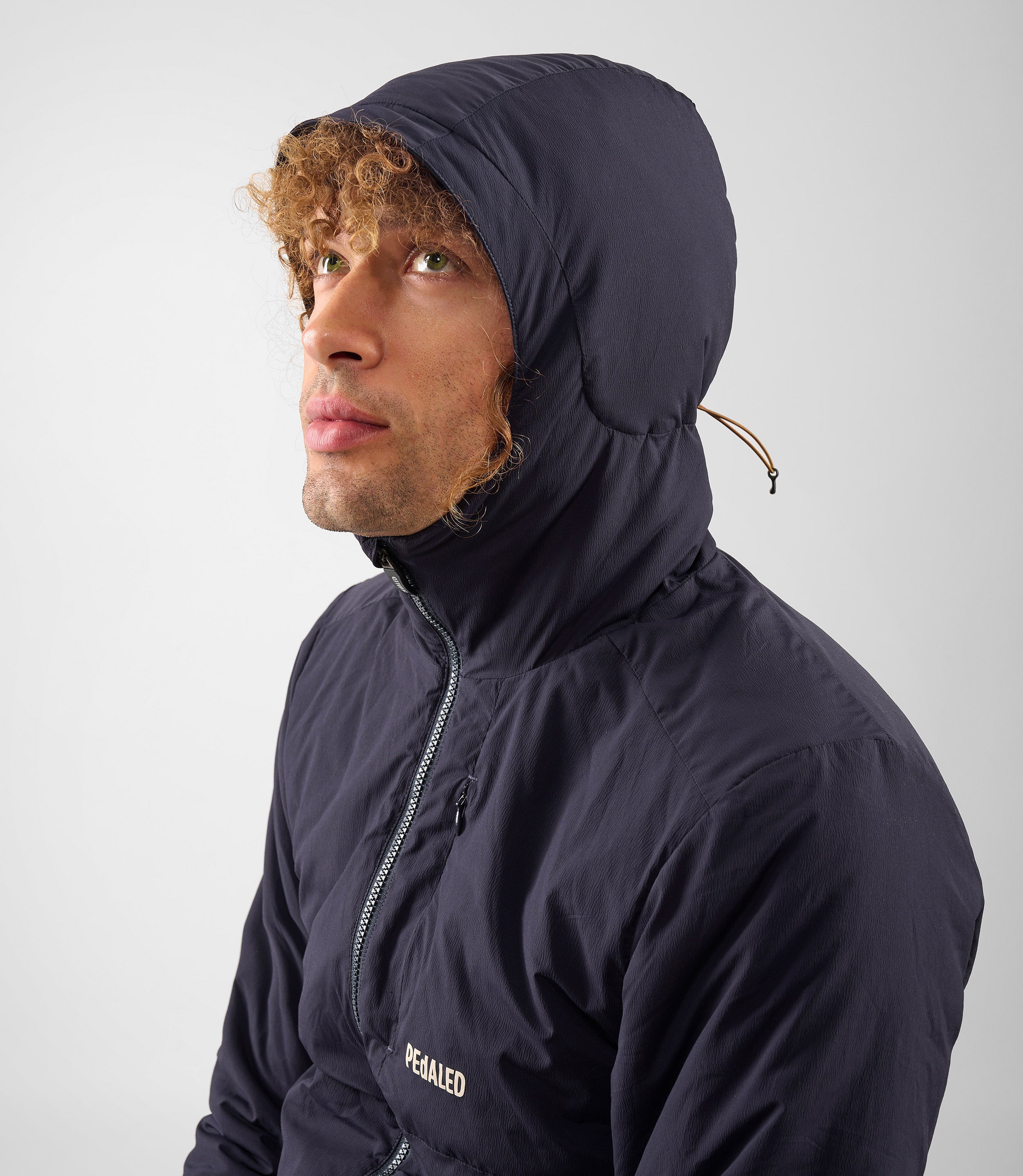 Men's Dark Navy Insulated Hooded Jacket | Odyssey | PEdALED
