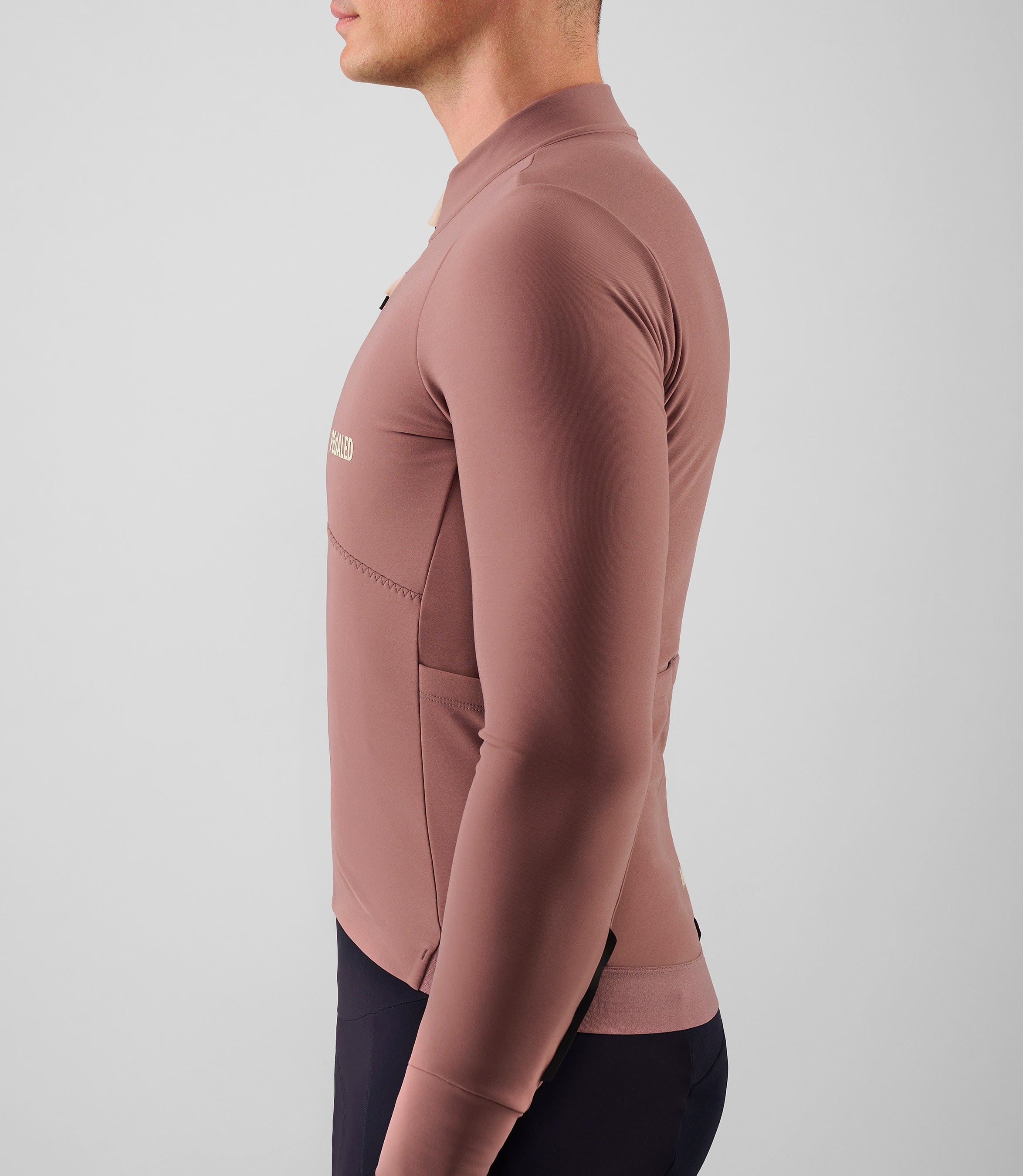 rose rennrad trikot Dunkelrosanes Langarm-Trikot für Herren | Odyssey