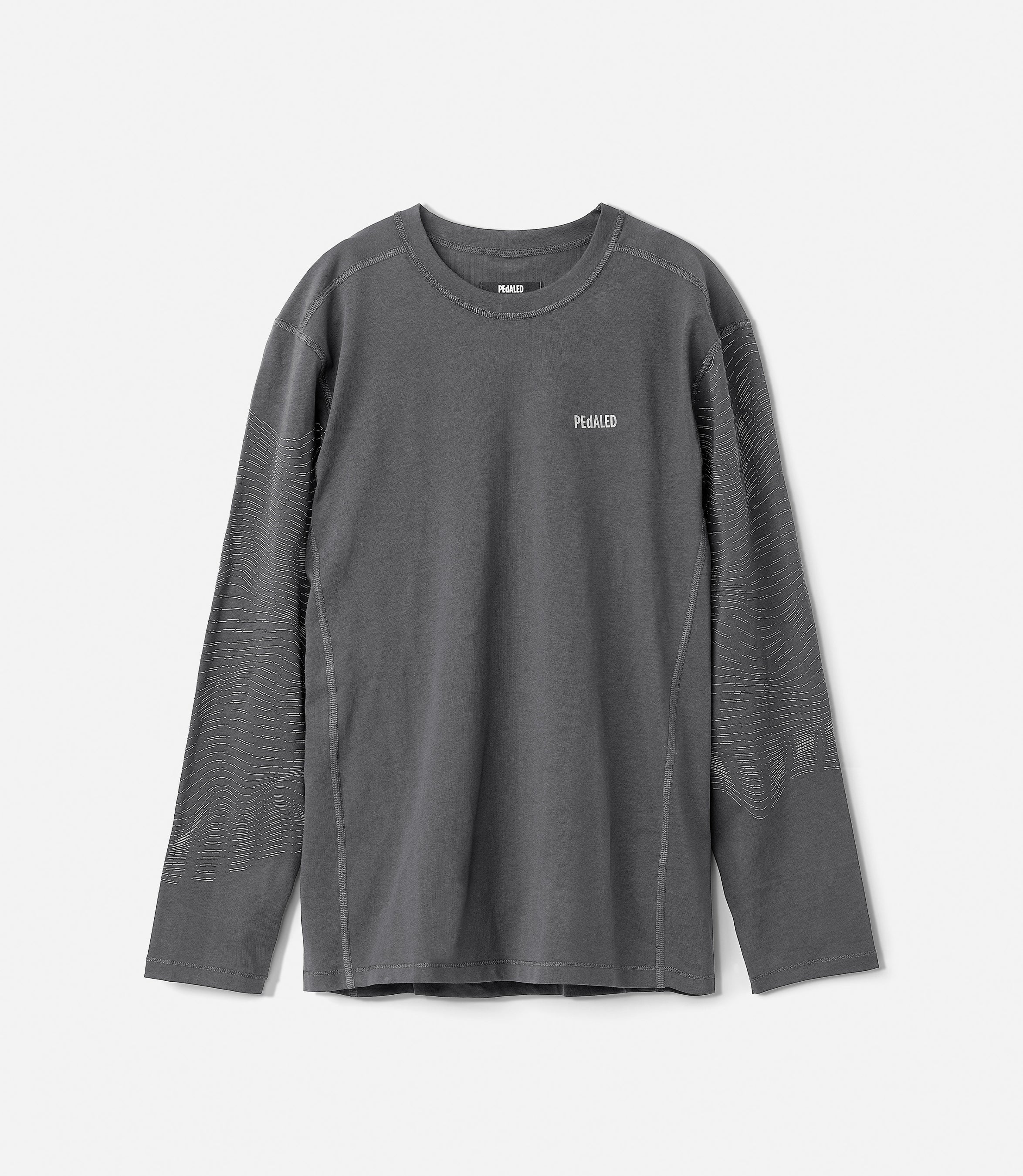 Men's Grey Double-faced Long Sleeve Tee Lifewear PEdALED