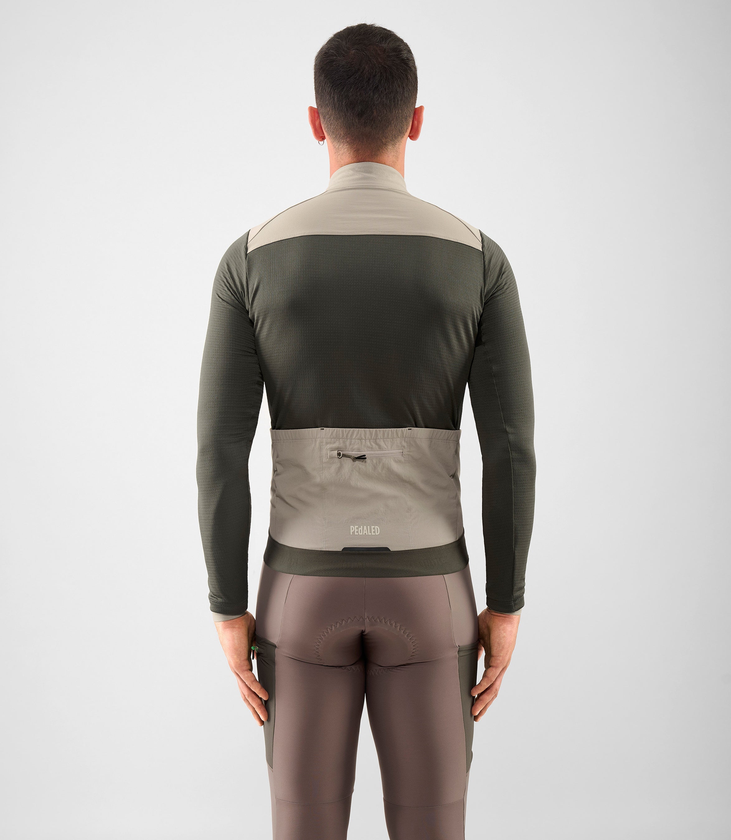 pedaled merino Herren Graues Windblock Merino Trikot | Odyssey