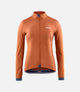 W3SJKES0HPE_1_women cycling jacket windproof orange essential front pedaled