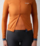 W3SJKES0HPE_6_women cycling windproof jacket orange double zip essential pedaled