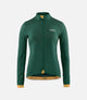 W3SJKES78PE_1_women cycling jacket windproof green essential front pedaled