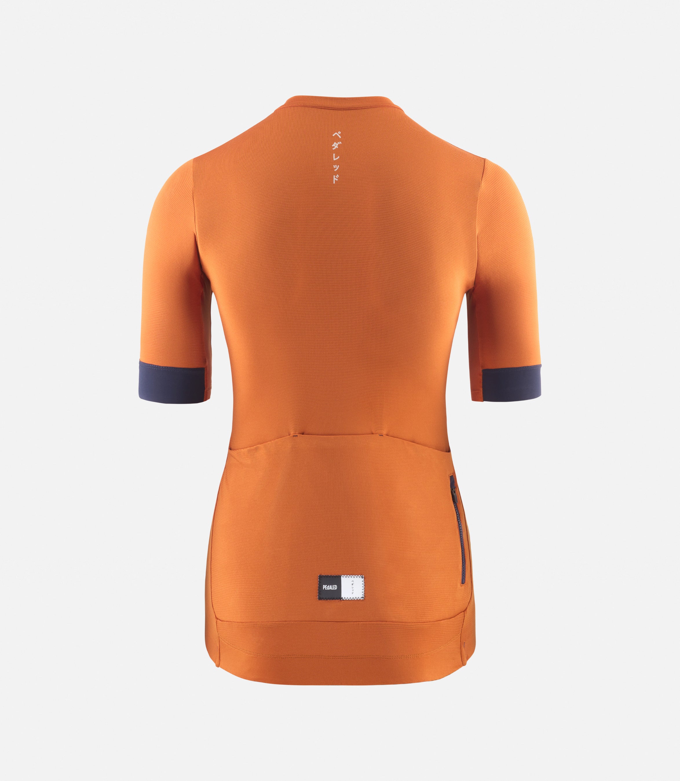W3SJSES0HPE_2_women cycling jersey orange essential back pedaled