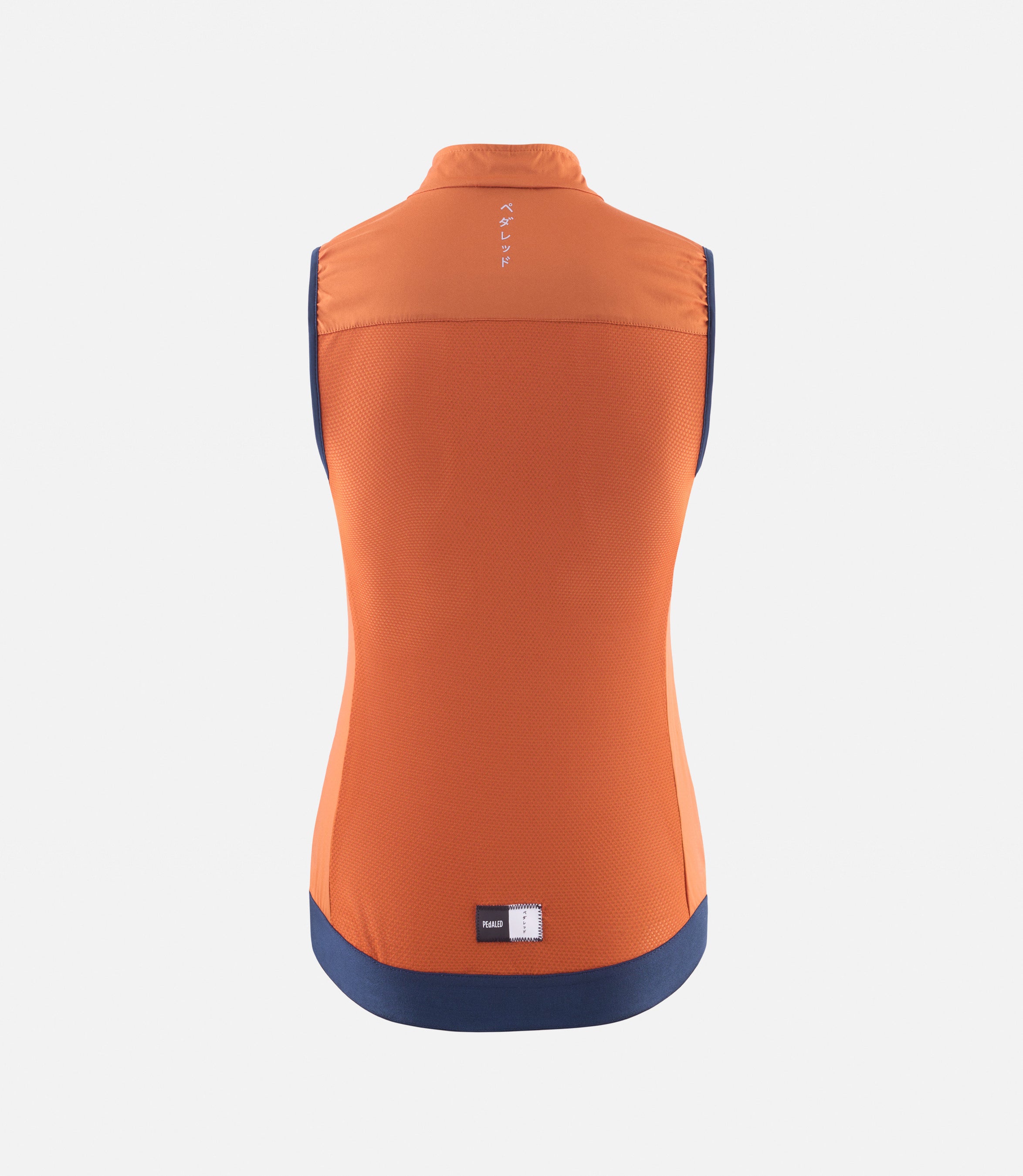 W3SVEES0HPE_2_women cycling vest windproof orange essential back pedaled