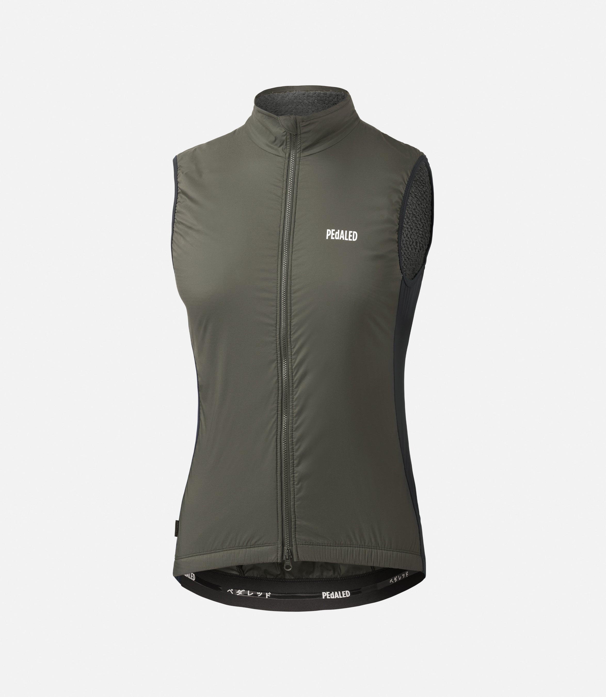 W3WAVEE20PE_1_women cycling insulated vest grey polartec essential front pedaled