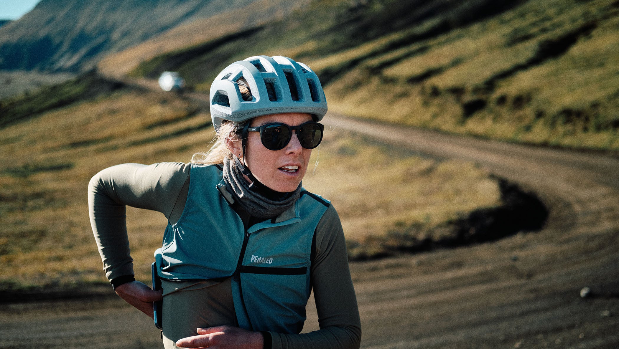Women's Winter Waterproof Cycling Vest - Azure | PEdALED