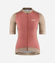 W4SJSEL14PE_1_women cycling jersey brown element front pedaled