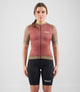 W4SJSEL14PE_3_women cycling jersey element brown total body front pedaled