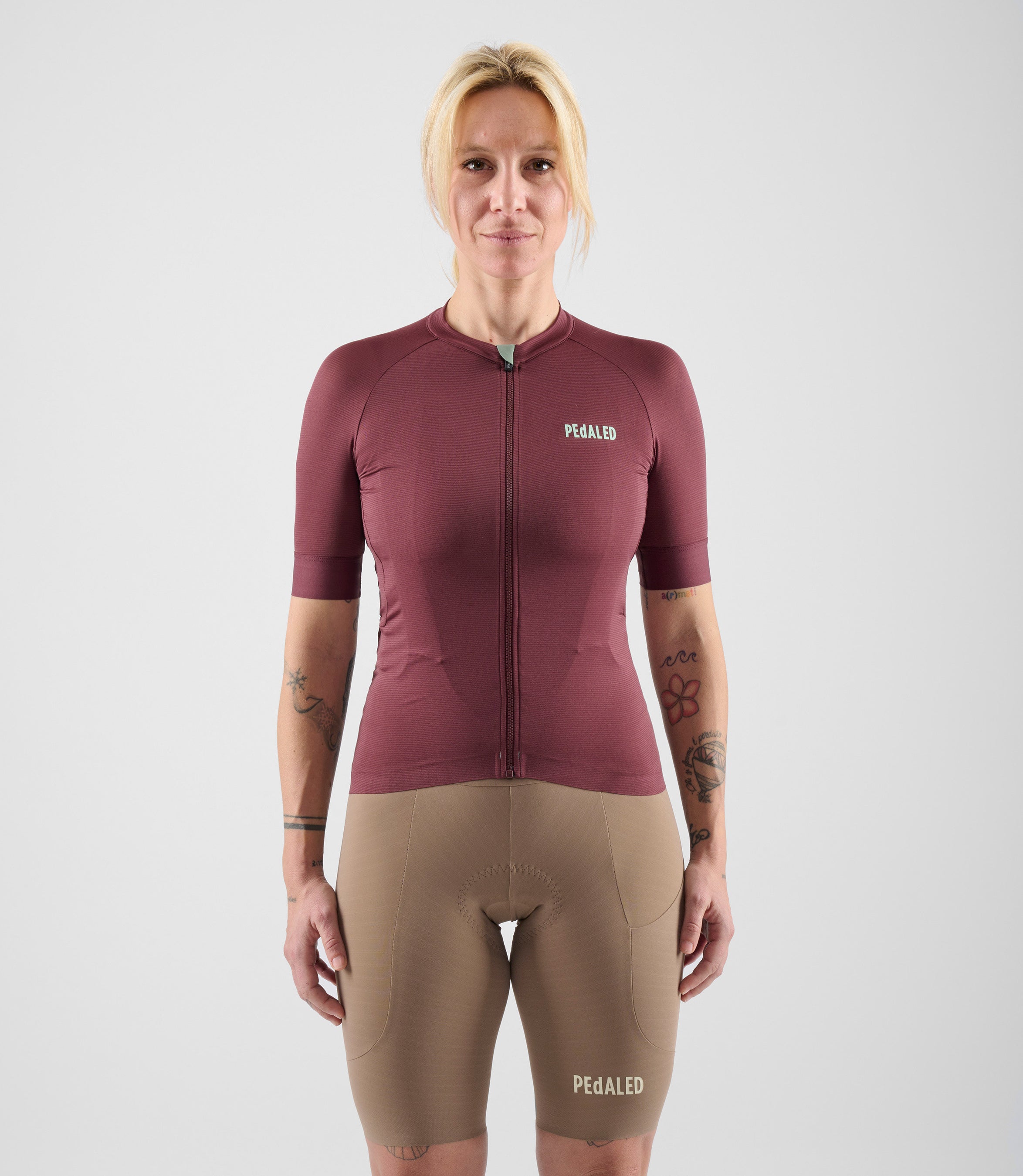 rennrad trikot damen rot Damen Rennrad-Trikot mit kurzem Ärmel Burgunderrot