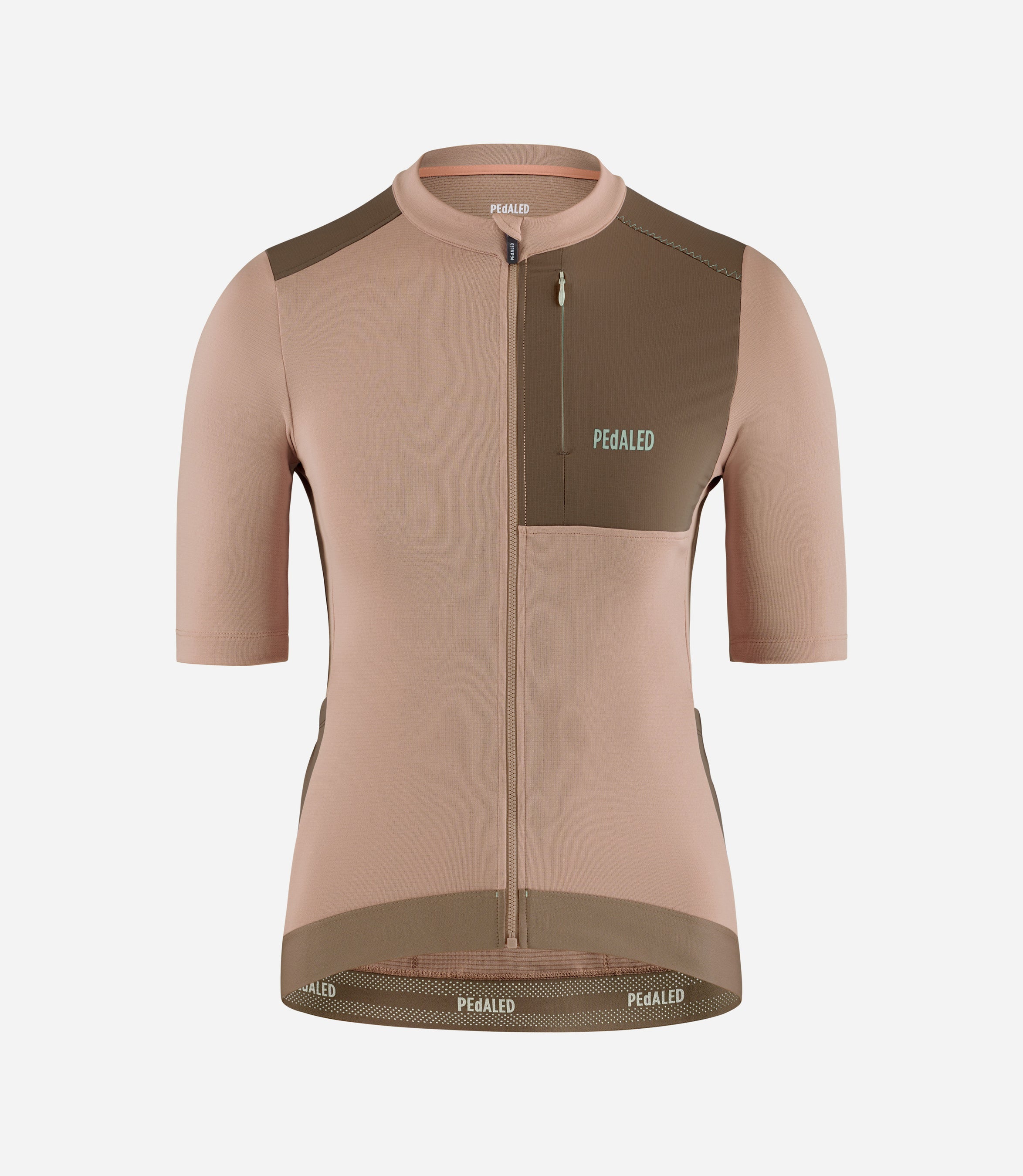 Merino Kurzarm-Radtrikot Braun für Damen