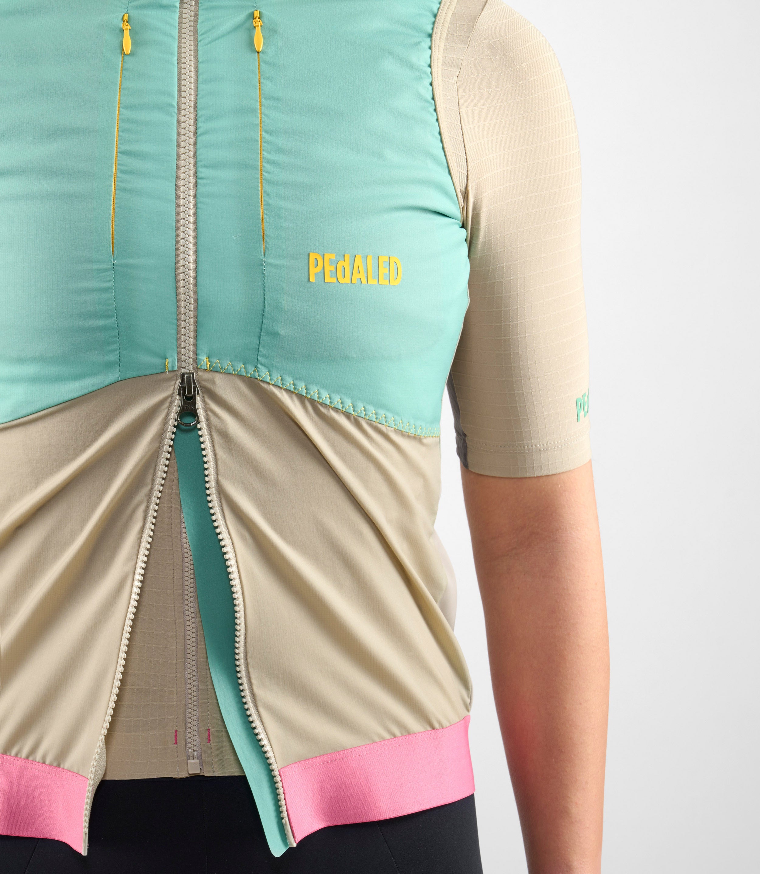 Summer Cycling Vest Alpha Green for Women | PEdALED