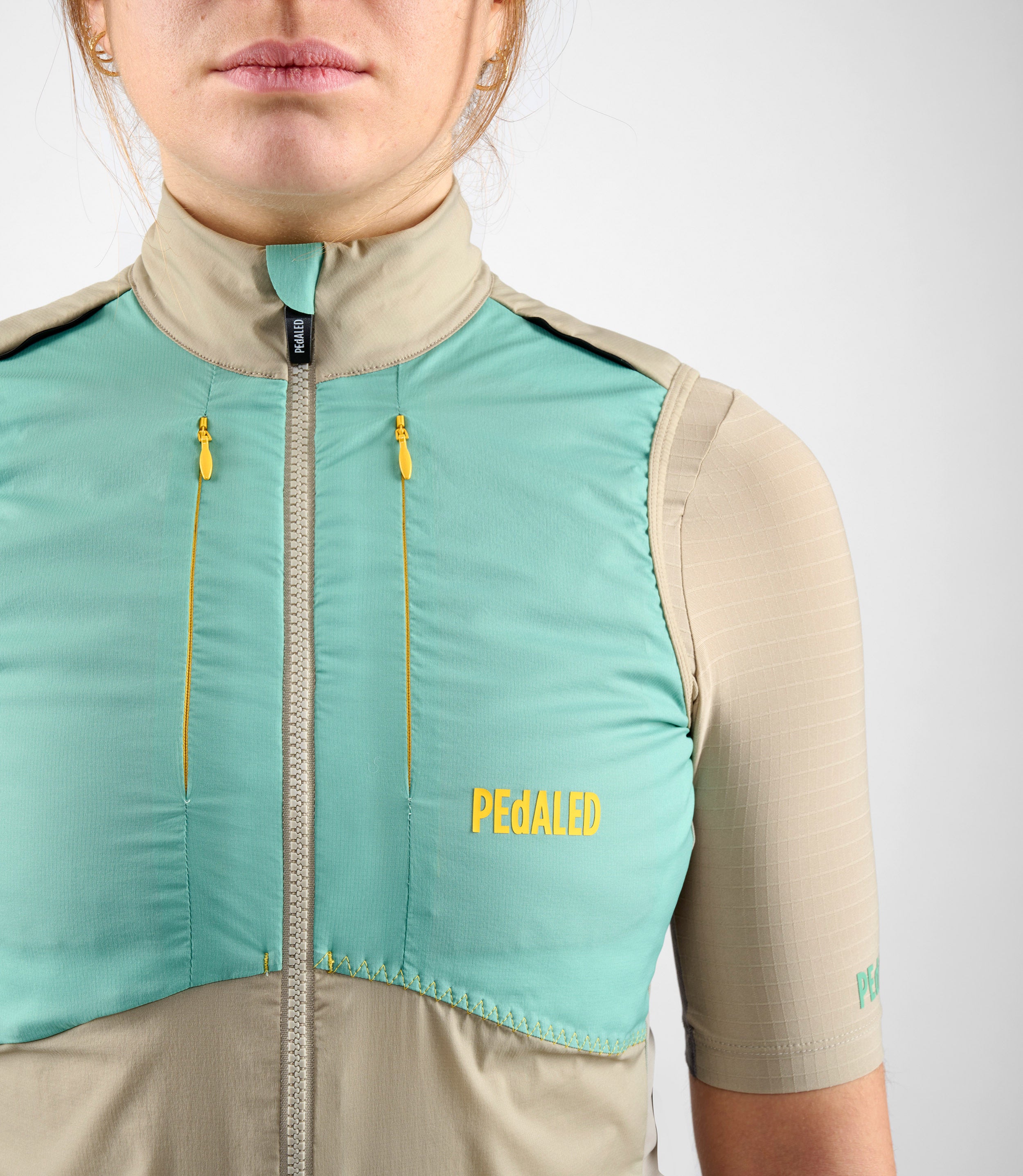 Summer Cycling Vest Alpha Green for Women | PEdALED