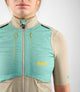 W4SVEOD37PE_7_women cycling insulated vest light green odyssey front pedaled