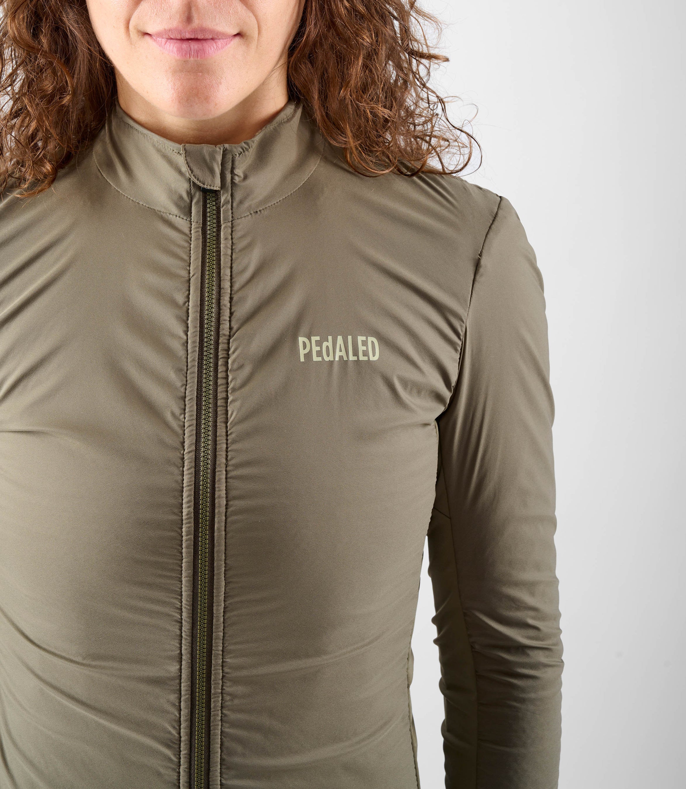 Damen Isolierte Fahrradjacke Grün