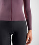 W4WJSEL10PE_8_women cycling jersey long sleeve purple element front zip pedaled