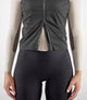 W4WWVEL00PE_8_women cycling waterproof vest black element front zip pedaled