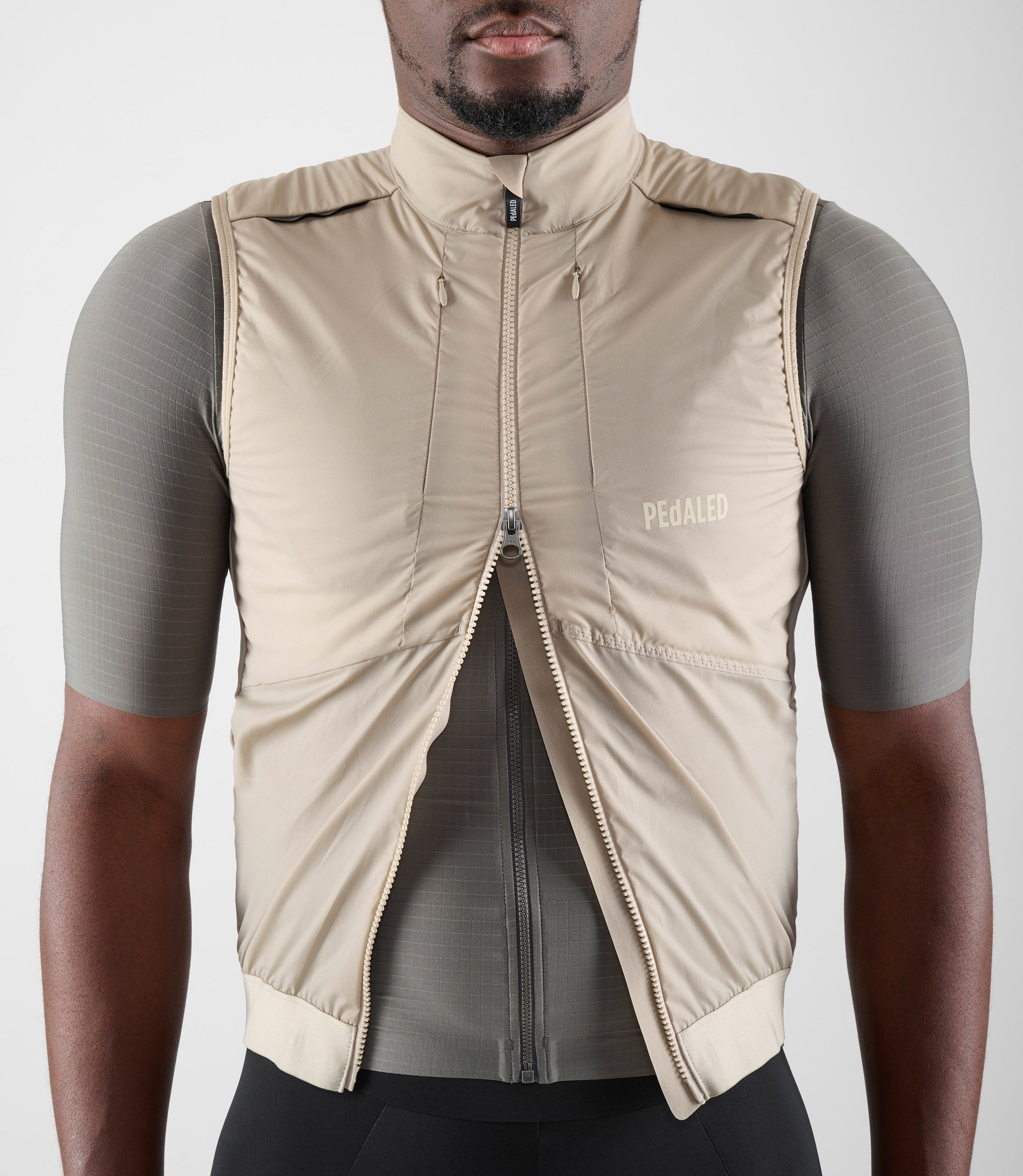 fahrradweste herren mit taschen Herren Beige Isolierte Fahrradweste | Odyssey