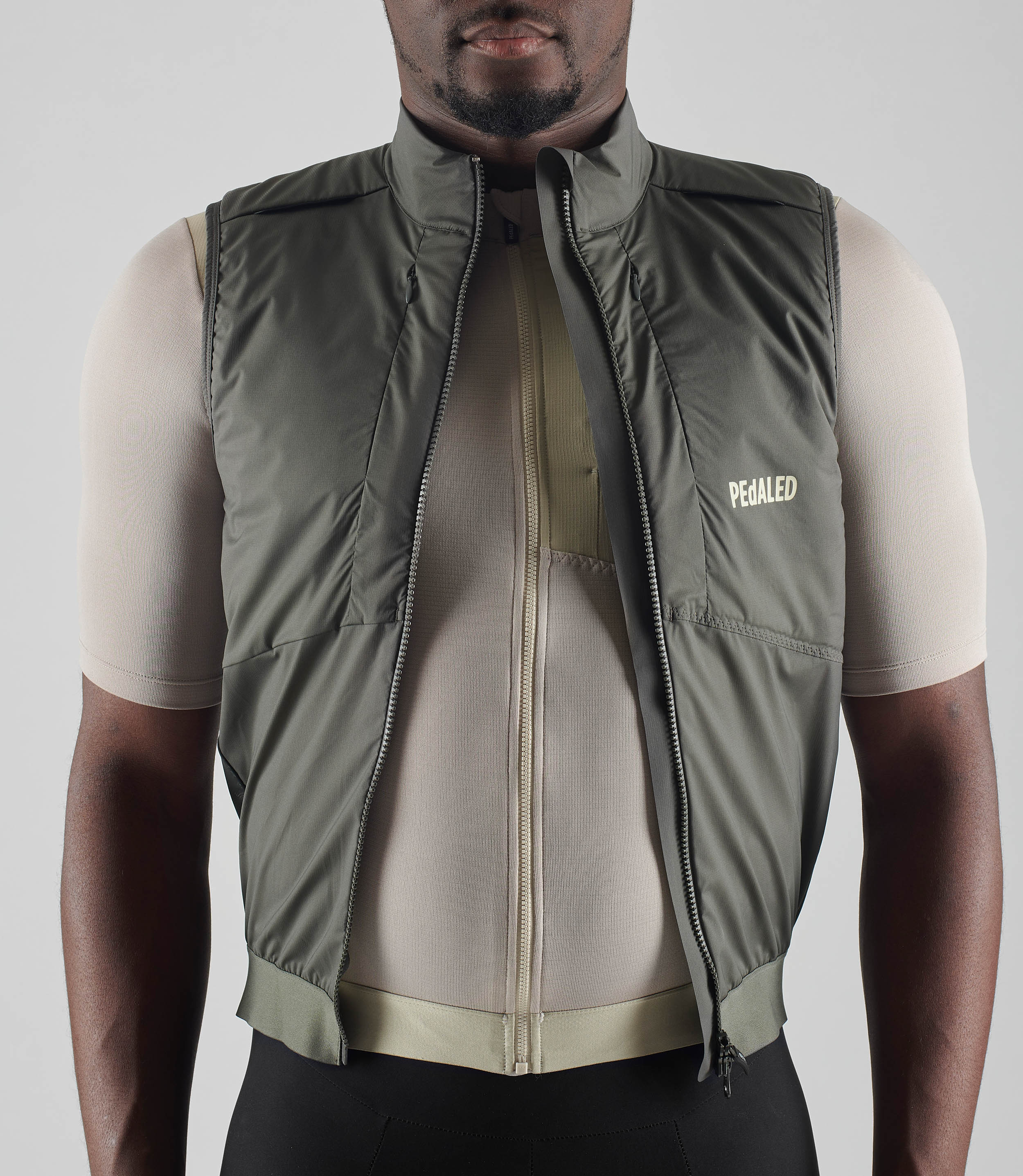 Men's Grey Insulated Cycling Vest | Odyssey | PEdALED