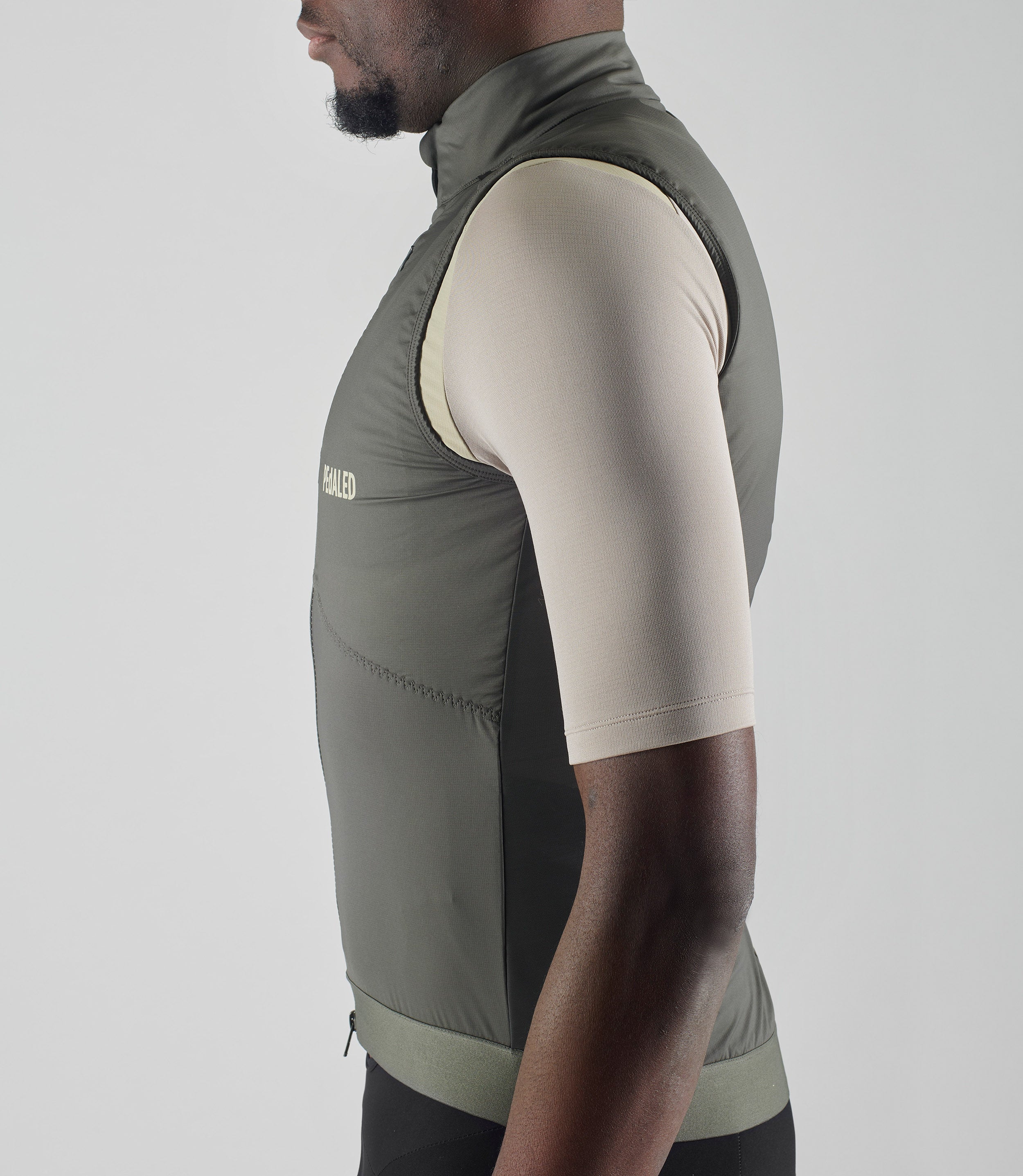Men's Grey Insulated Cycling Vest | Odyssey | PEdALED