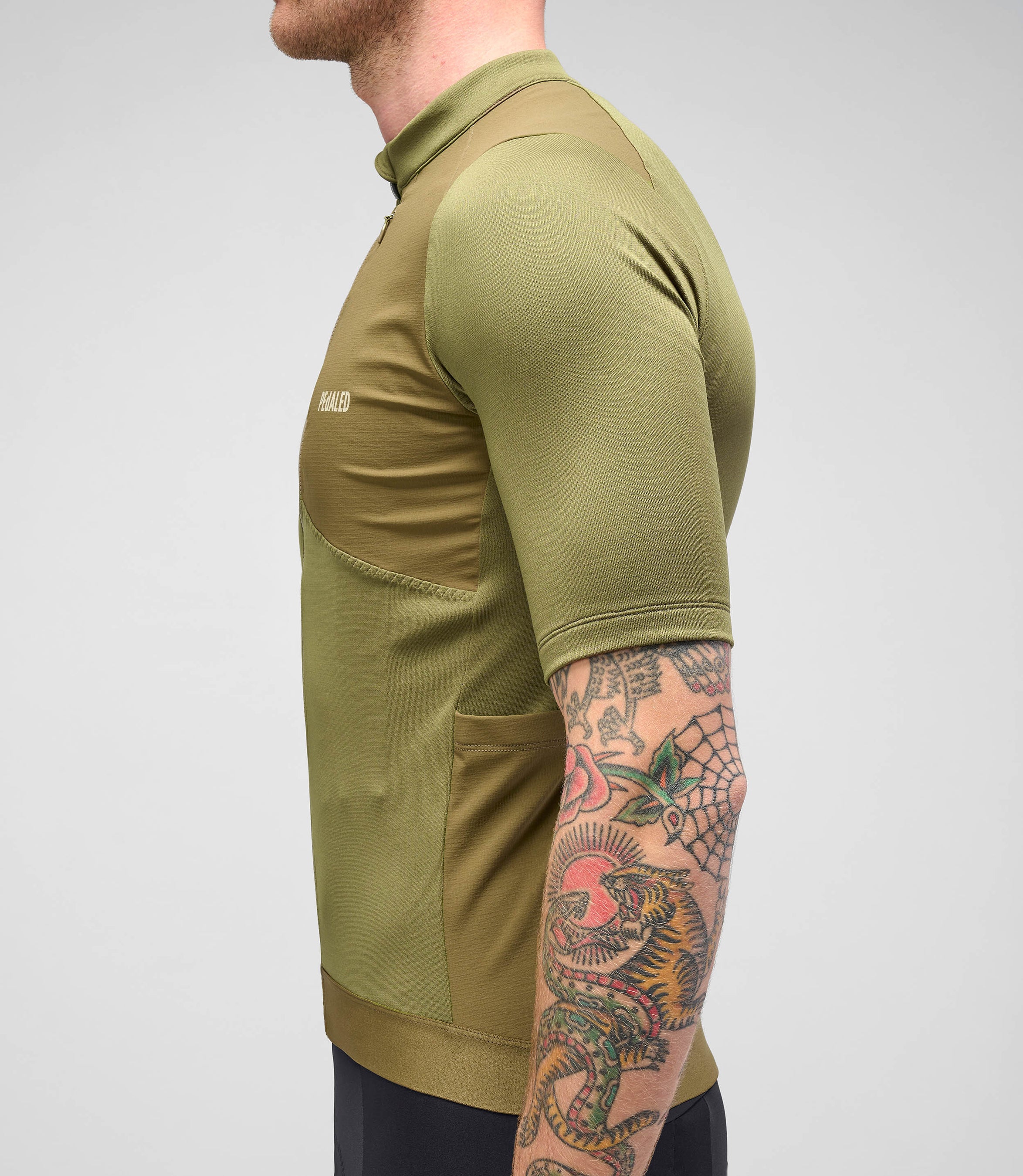 rennrad trikot herren merino Odyssey Merino-Trikot Military Green - Radsport - Herren