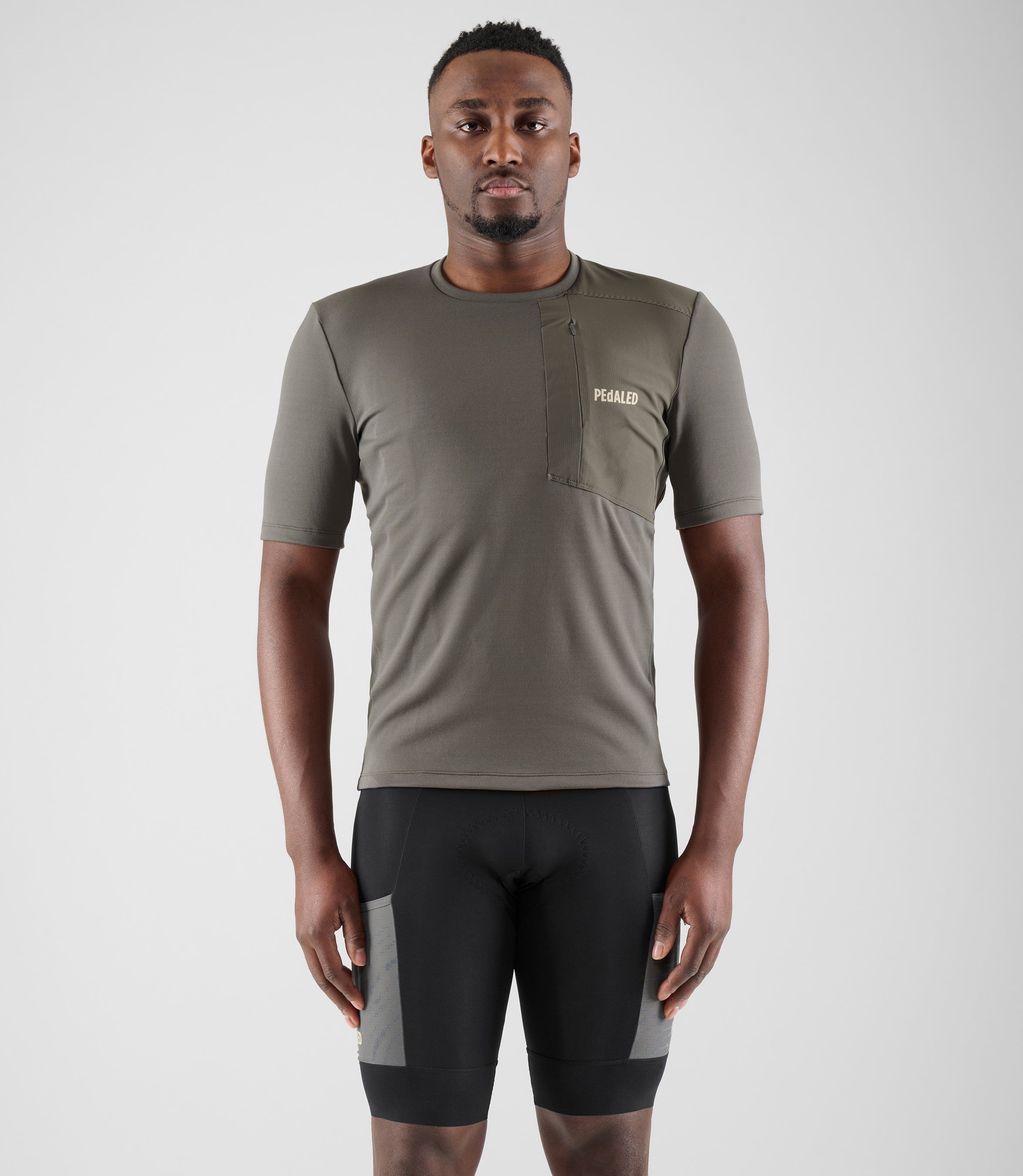 pedaled merino Herren Graues Sommer-Merino-Radshirt | Odyssey
