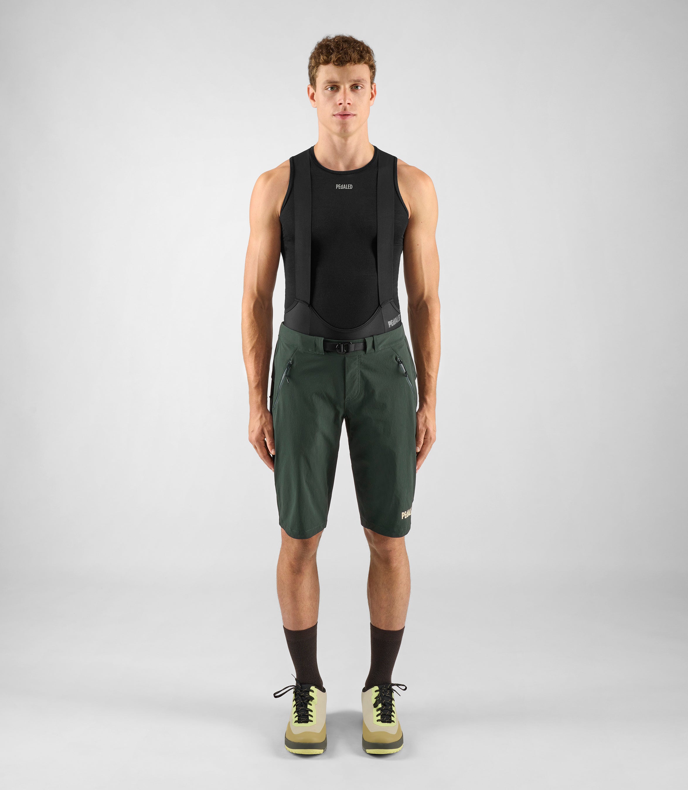 Yama Trail Shorts Dark Green - Cycling - Men