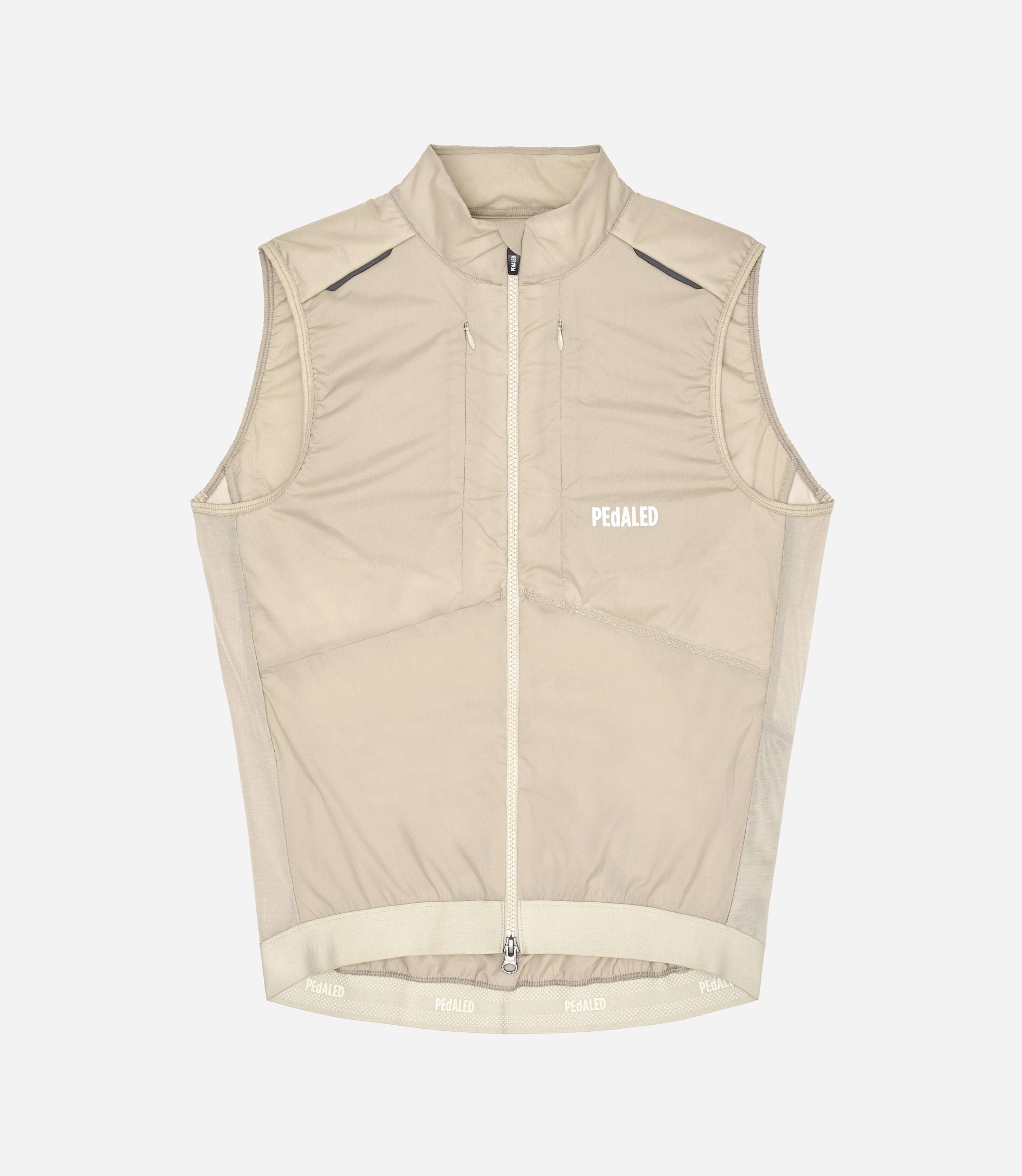 Men's Beige Insulated Cycling Vest | Odyssey | PEdALED