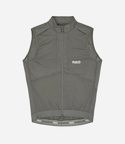 Men's Grey Insulated Cycling Vest | Odyssey | PEdALED