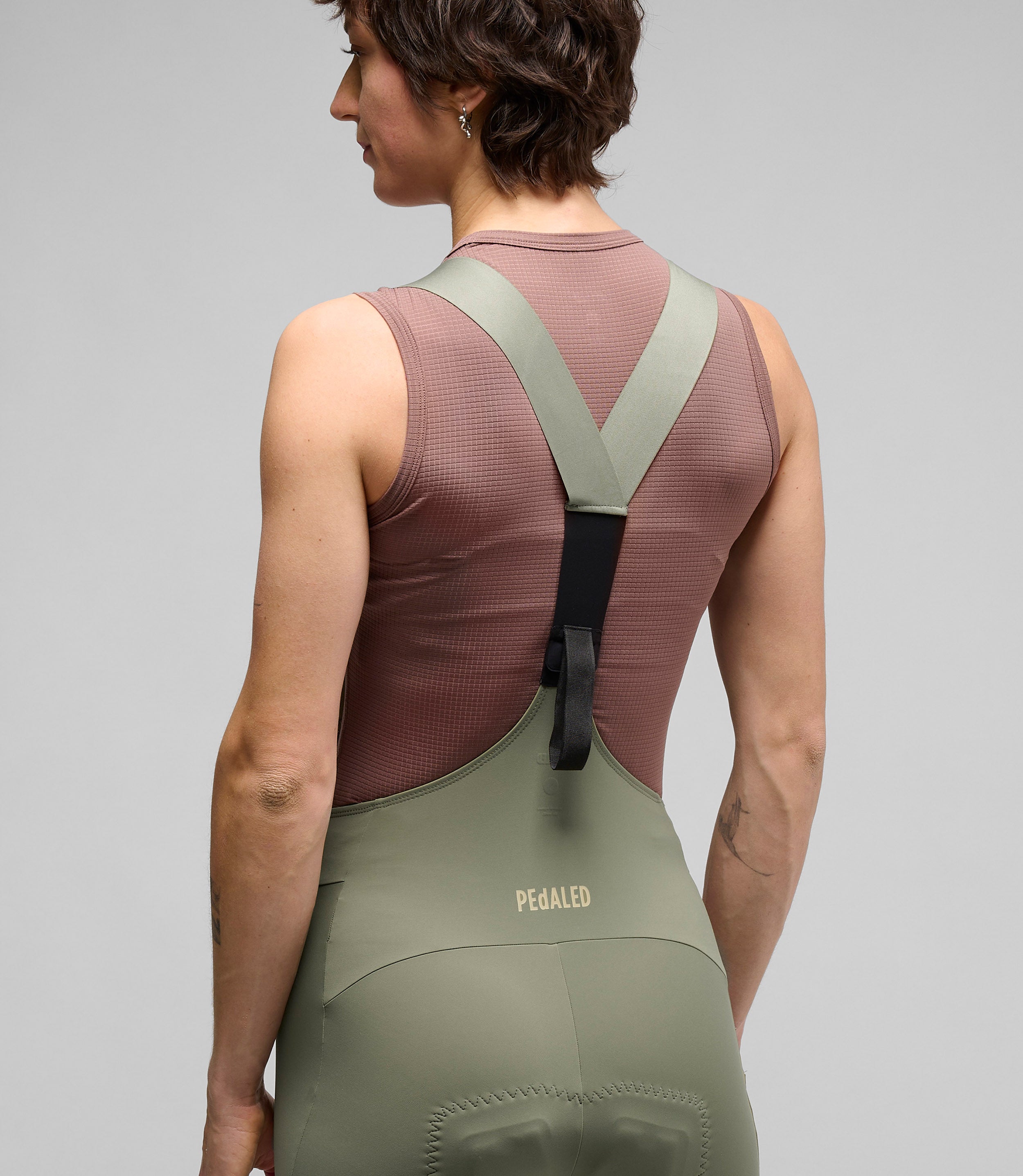 Element Women's Lightweight Bib Shorts Olive Green - Cycling