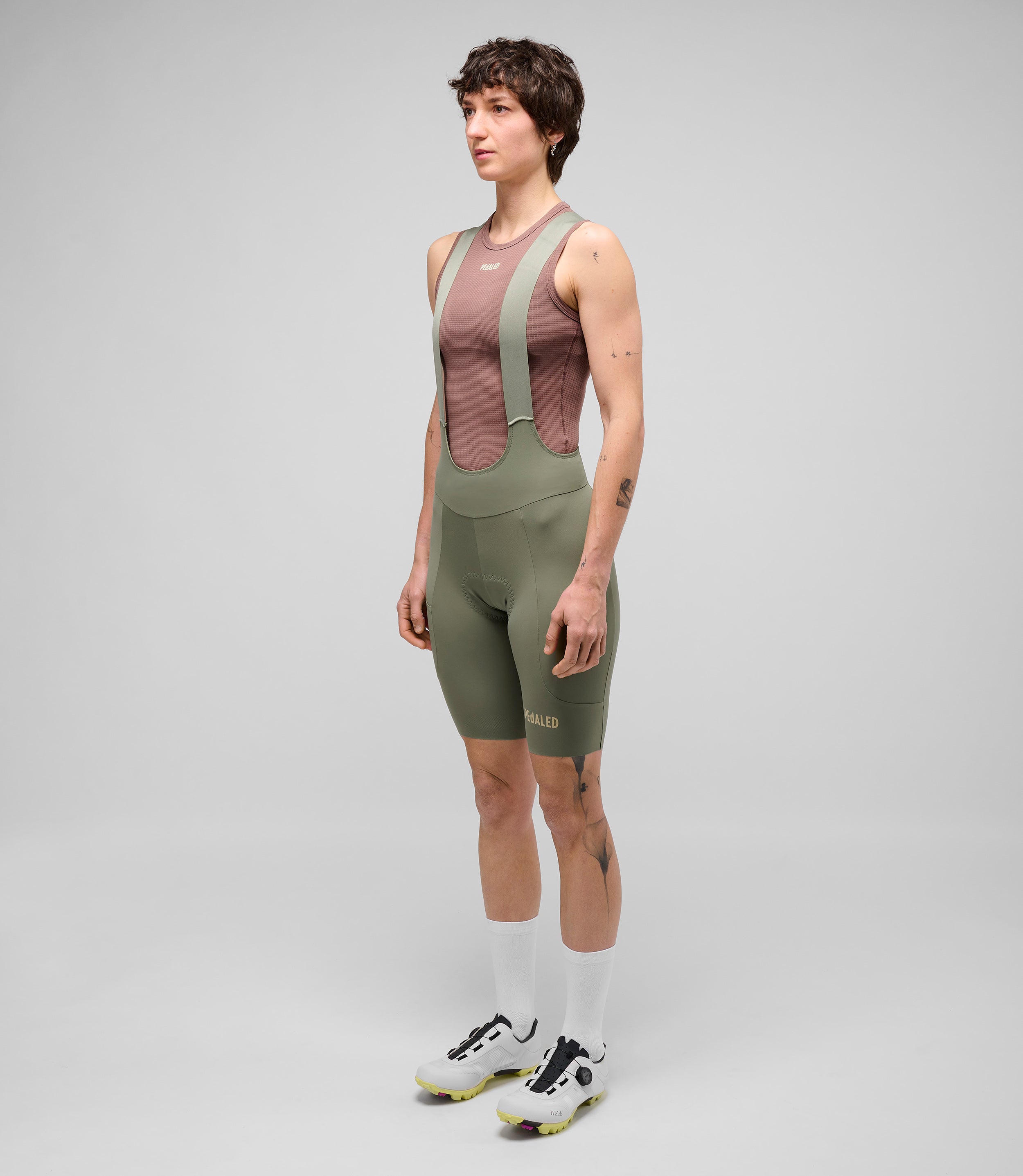 Element Women's Lightweight Bib Shorts Olive Green - Cycling