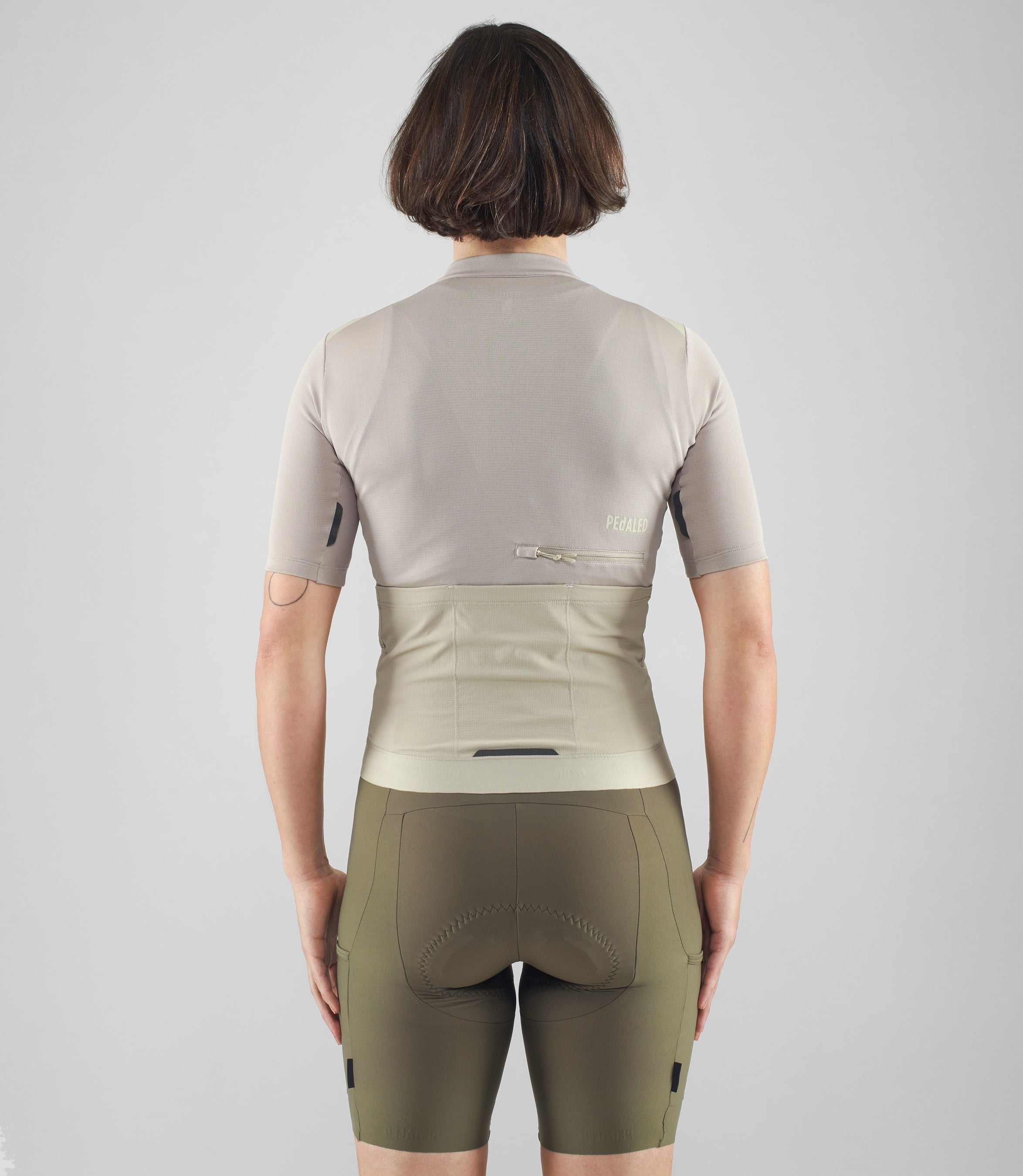 Damen Beige Summer Merino Radtrikot | Odyssey