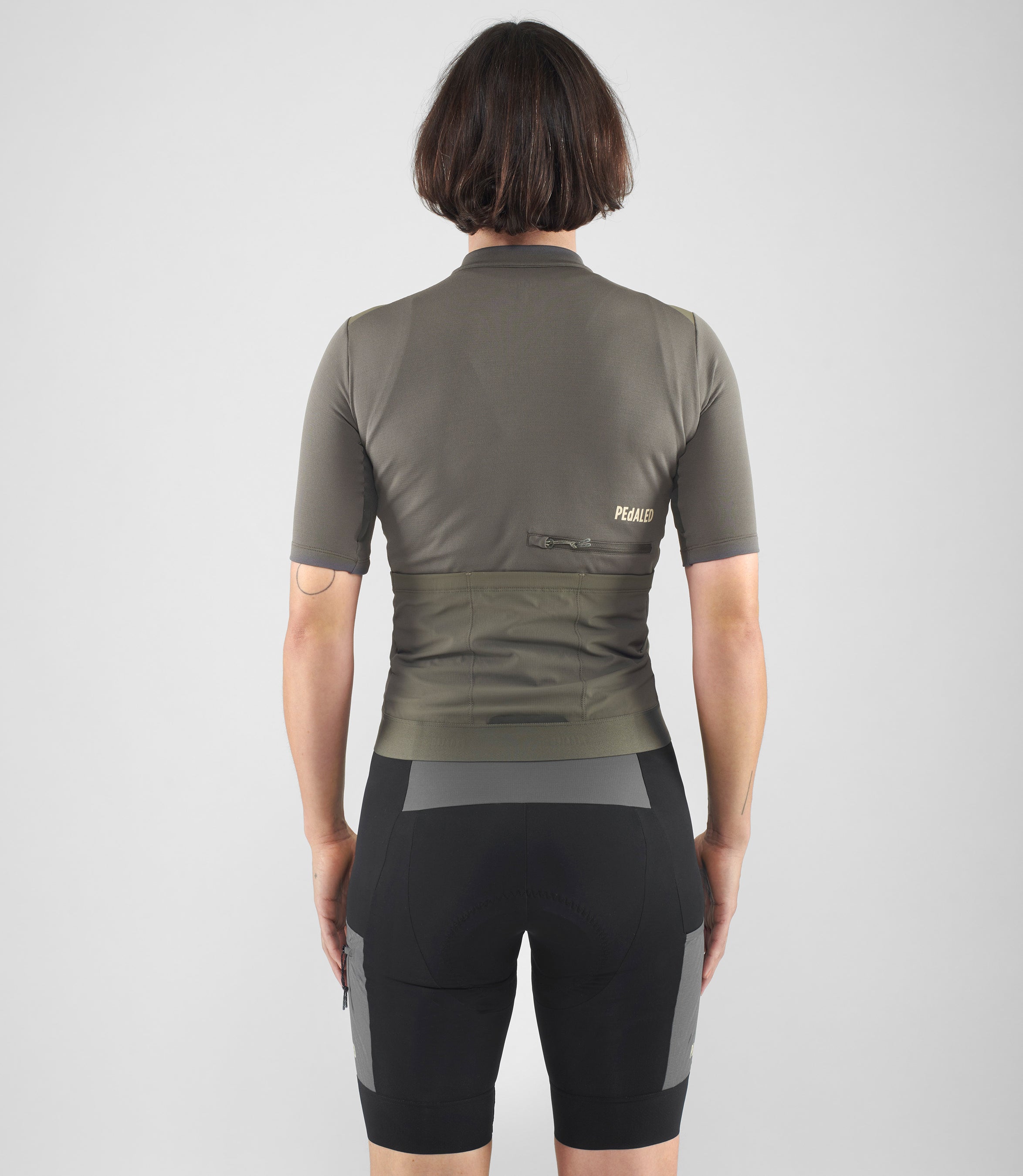 fahrradbekleidung merino Damen Sommer-Merino-Radtrikot Grau | Odyssey